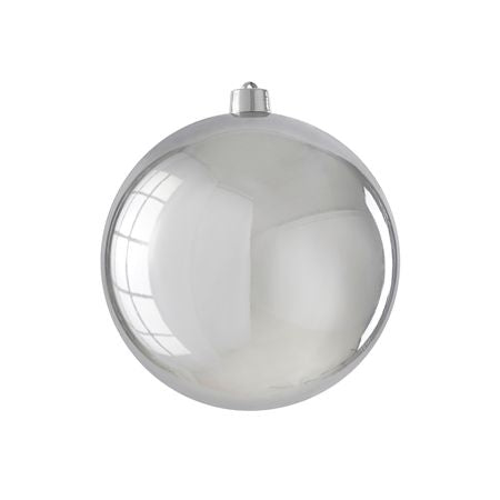 Bauble Unbreakable 25cm Shiny Silver X1