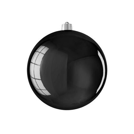 Bauble Unbreakable 25cm Shiny Black X1
