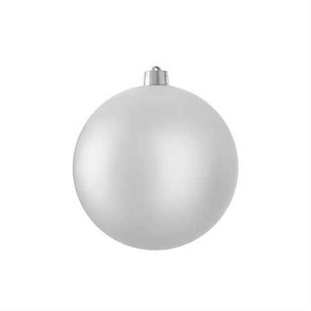Bauble Unbreakable 20cm Matt Silver X1