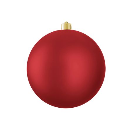 Bauble Unbreakable 25cm Matt D.red X1
