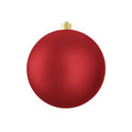 Bauble Unbreakable 25cm Matt D.red X1