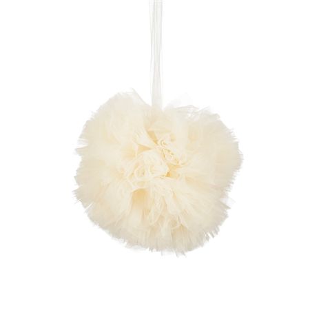Hanging Ball Tulle Cream 18cm