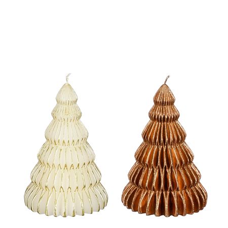Candle Xmas Tree 14cm White