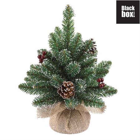 Derby Xmas Tree Cone Burlap Green Tips 36