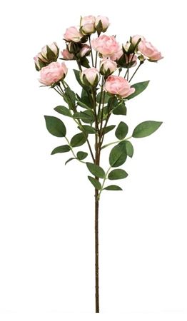 Artificial Rose Mini Spray Light Pink 57cm