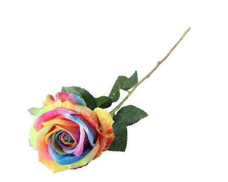 Artificial Essential Garden Rose Rainbow (PACK OF 4)