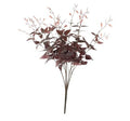 Artificial Autumn Ruscus Bush Burgundy