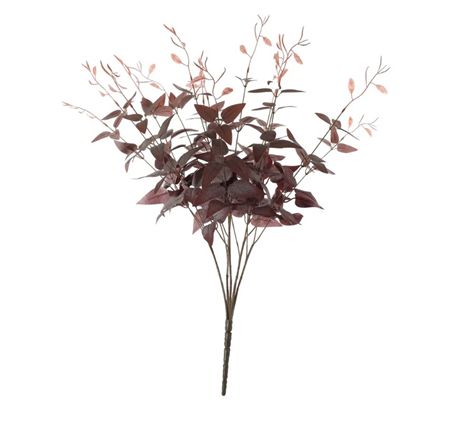 Artificial Autumn Ruscus Bush Burgundy