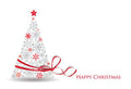 Small Card Happy Xmas Red Tree Bow (PACK OF 2)