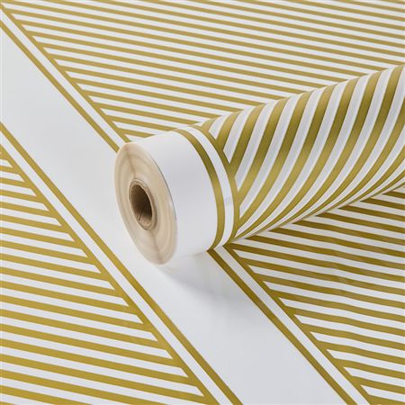 Cello Square Stripe Gold White