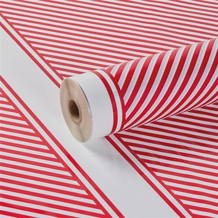 Cello Square Stripe Red White