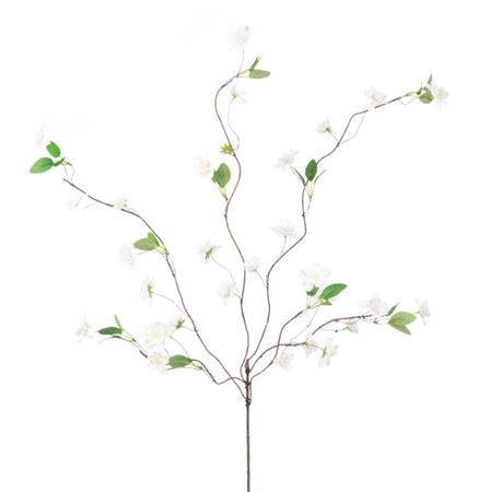 Artificial Wild Cherry Blossom Spray White