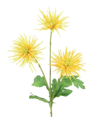 Artificial Spider Mum Yellow