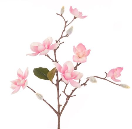Artificial Magnolia Spray Pink 63cm
