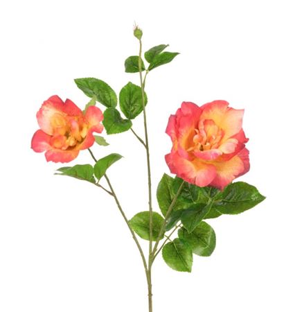 Artificial Charlotte Rose Spray Coral