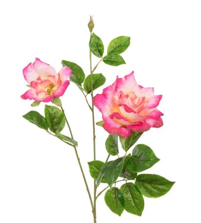 Artificial Charlotte Rose Spray Fuchsia