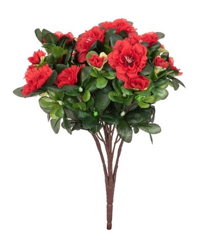 Artificial Azalea Bush Red 36cm
