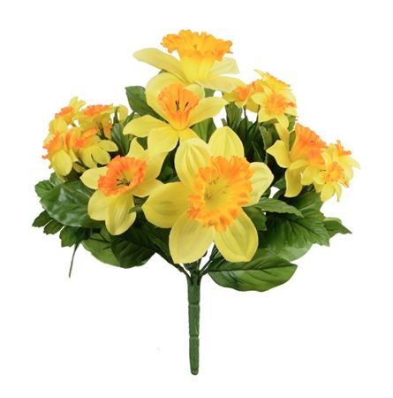 Artificial Daffodil Bush X11 Heads 32cm (PACK OF 2)