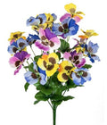 Artificial Pansy Bush X 10 50cm