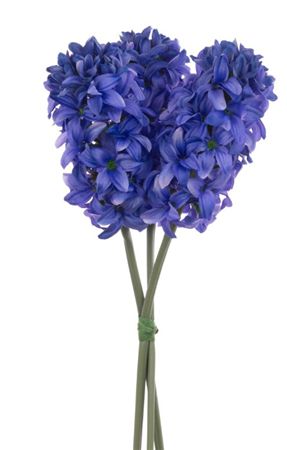 Artificial Hyacinth Bundle Blue X3 42cm
