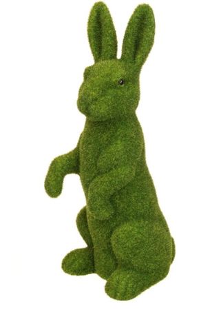 Flocked Standing Rabbit 46cm