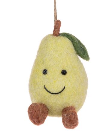 Felt Pear Hanger 10cm (pack of 3)