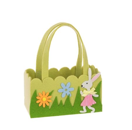 Felt Bunny Easter Basket 20cm (pack of 2)