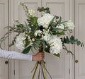 Artificial Bouquet Luxury White Hydrangea Eucalyptus