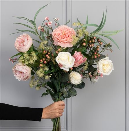 Artificial Bouquet Luxury Peach Peony & Rose