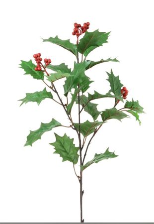 Holly Spray X 3 With Berries 72cm
