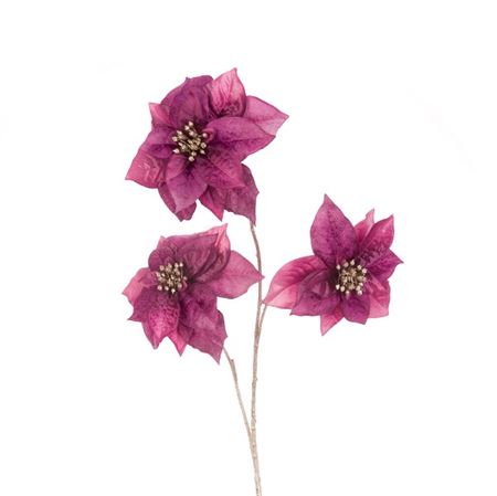 Poinsettia Spray Pink 79cm