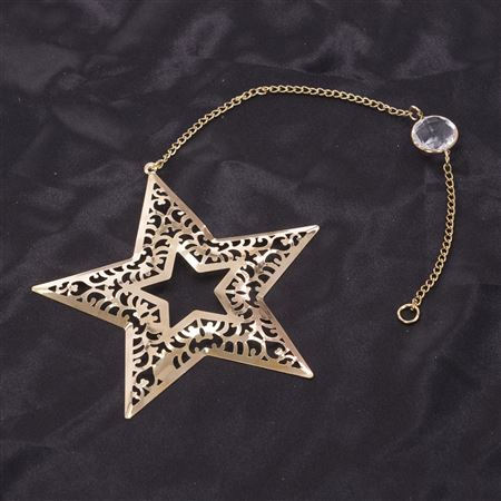 Metal Star Chain 37cm Gold
