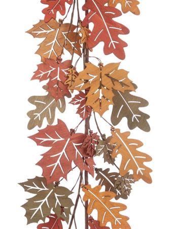 Wooden Maple & Oak Garland 180cm