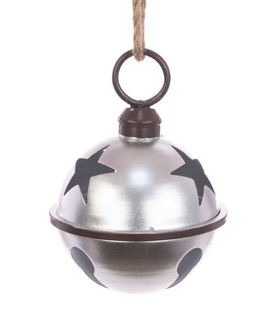 Metal Bell Star Silver 25cm