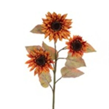 Autumn Sunflower Spray 84cm Orange