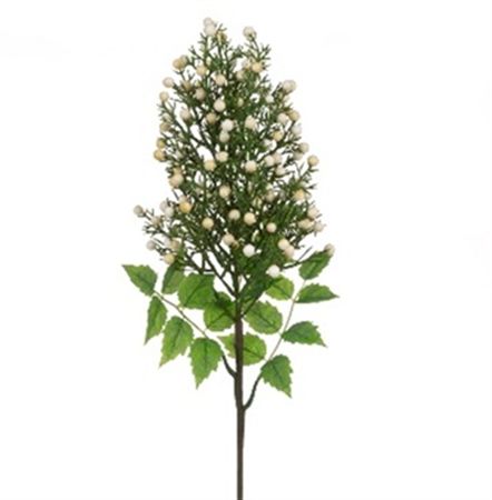 Berry Bush Stem 75cm Cream