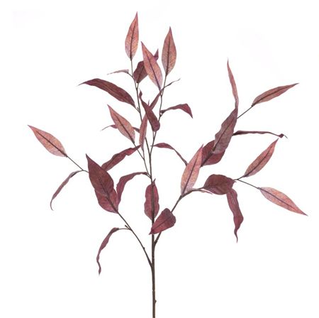 Artificial Blush Long Leaf Eucalyptus 90cm Burgundy
