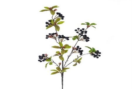 Artificial Berry Spray 89cm Dark Purple