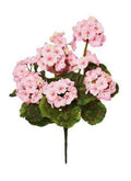 Artificial Geranium Bush Pink 47cm X9