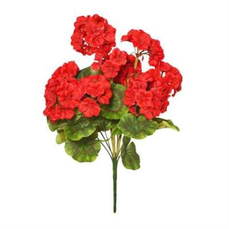Artificial Geranium Bush Red 47cm
