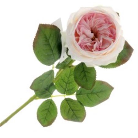 Artificial Lydia Cabbage Rose Spray Peach (PACK OF 2)