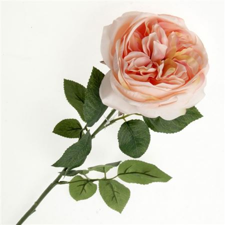 Artificial Lydia Cabbage Rose Spray Peach (PACK OF 2)