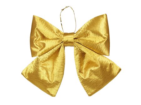 Bow Fabric 22x19cm Mustard Gold