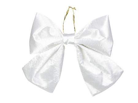Bow Fabric 22x19cm White