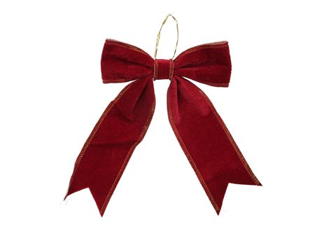 Bow Fabric 15x24cm Red  (PACK OF 3)