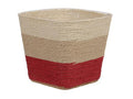 Paper Basket Square Red 12cm  (PACK OF 2)