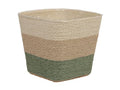 Paper Basket Square Green 12cm  (PACK OF 2)