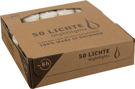 Nightlights Clear Cups 8 Hour X50