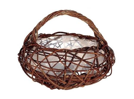 Basket Open Vine Round 29x36cm