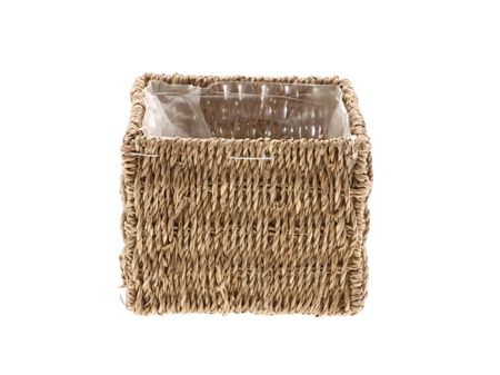 Basket Grass Square 18x18x14cm (PACK OF 2)